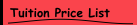 Tuition Price List